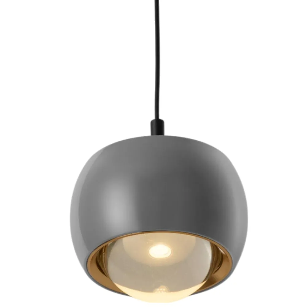 Lampade A Sospensione-Selezionato da Mazzolaluce Lampada pendente a sospensione sferica grigio design moderna