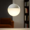 Lampade A Sospensione-Selezionato da Mazzolaluce Lampada pendente a sospensione sfera bianca led 10w 3000k