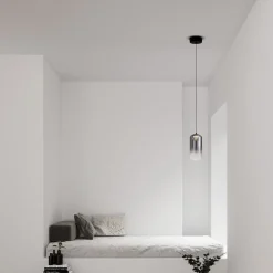 Lampade A Sospensione-Selezionato da Mazzolaluce Lampada pendente a sospensione led 3w 3000k vetro fume