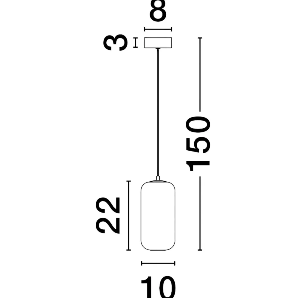 Lampade A Sospensione-Selezionato da Mazzolaluce Lampada pendente a sospensione led 3w 3000k vetro fume
