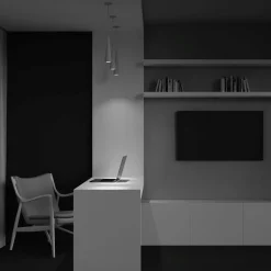 Lampade A Sospensione-Maytoni Lampada pendente a sospensione moderna cono bianco fp