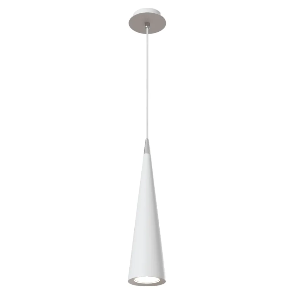 Lampade A Sospensione-Maytoni Lampada pendente a sospensione moderna cono bianco fp