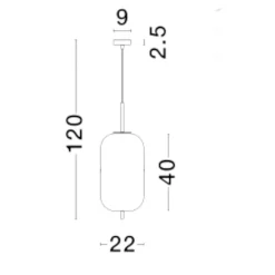Lampade A Sospensione-Selezionato da Mazzolaluce Lampada pendente a sospensione sfera vetro bianco oro