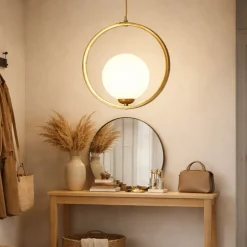 Lampade A Sospensione-Selezionato da Mazzolaluce Lampada per camera da letto moderno oro ottone anticato fp