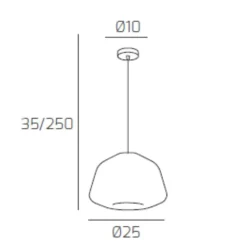Lampade A Sospensione-Top Light Lampada per camera da letto moderna vetro trasparente toplight