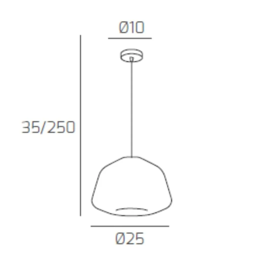 Lampade A Sospensione-Top Light Lampada per camera da letto moderna vetro trasparente toplight
