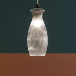 Lampade A Sospensione-Ondaluce Lampada per comodini camera da letto vetro fume so madagascar