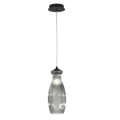 Lampade A Sospensione-Ondaluce Lampada per comodini camera da letto vetro fume so madagascar