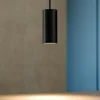 Lampade A Sospensione-Selezionato da Mazzolaluce Lampada per isola cilindro corto nero