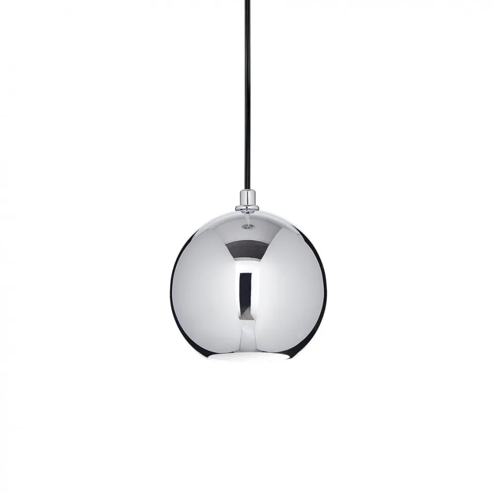 Lampade A Sospensione-Ideal Lux Lampada per isola sospensione bancone sfera cromo mr jack sp1 small