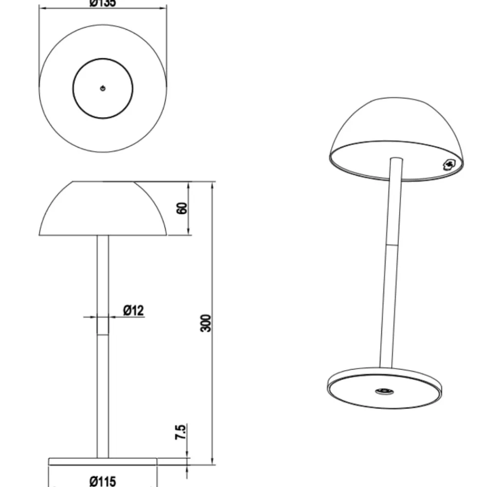 Lampade Da Tavolino Esterno-Selezionato da Mazzolaluce Lampada per tavolo da esterno senza fili sabbia moderna ricaricabile