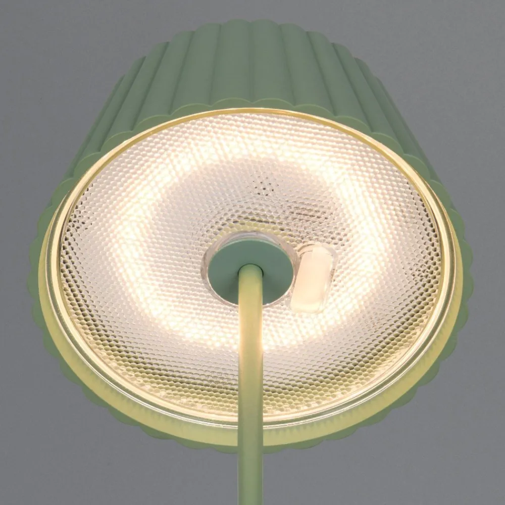 Lampade Da Tavolino Esterno-Selezionato da Mazzolaluce Lampada portatile led 3000k da tavolo verde pistacchio