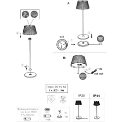 Lampade Da Tavolino Esterno-Selezionato da Mazzolaluce Lampada portatile led 3000k da tavolo verde pistacchio