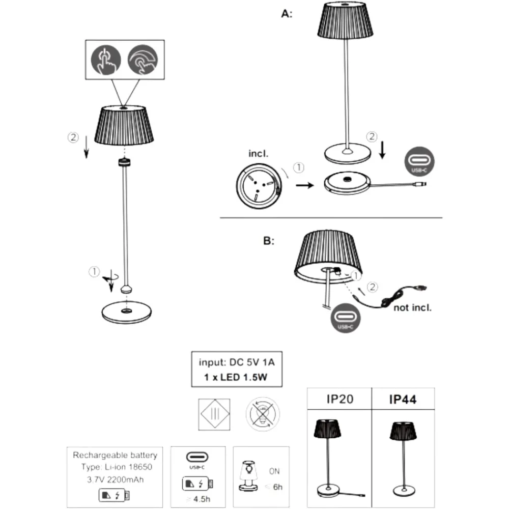 Lampade Da Tavolino Esterno-Selezionato da Mazzolaluce Lampada portatile led 3000k da tavolo verde pistacchio