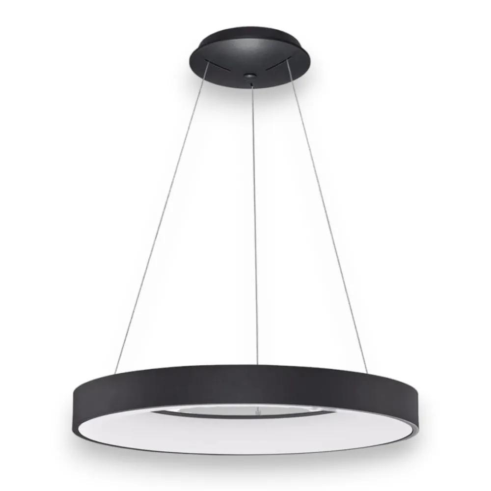 Lampadari Moderni-Selezionato da Mazzolaluce Lampadari led moderni cerchio nero 3000k 4000k 50w wireless