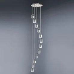 Lampadari Moderni-Vivida International Lampadario a cascata bianco design moderno vivida bag led 38w 3000k