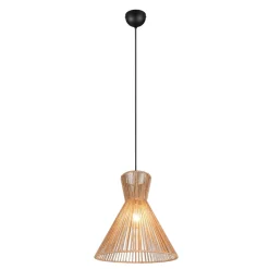 Lampadari Cucina-Selezionato da Mazzolaluce Lampadario a cono per cucina marrone in corda 35 cm