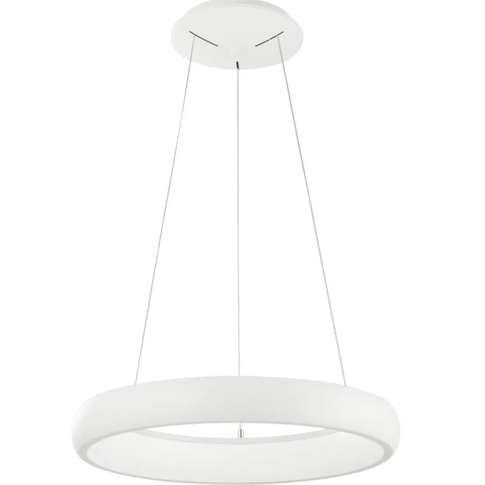 Lampadari Moderni-Selezionato da Mazzolaluce Lampadario ad anello bianco 41 cm led 32w 3000k dimmerabile