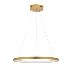 Lampadari Moderni-Selezionato da Mazzolaluce Lampadario ad anello oro led 3000k dimmerabile per soggiorno