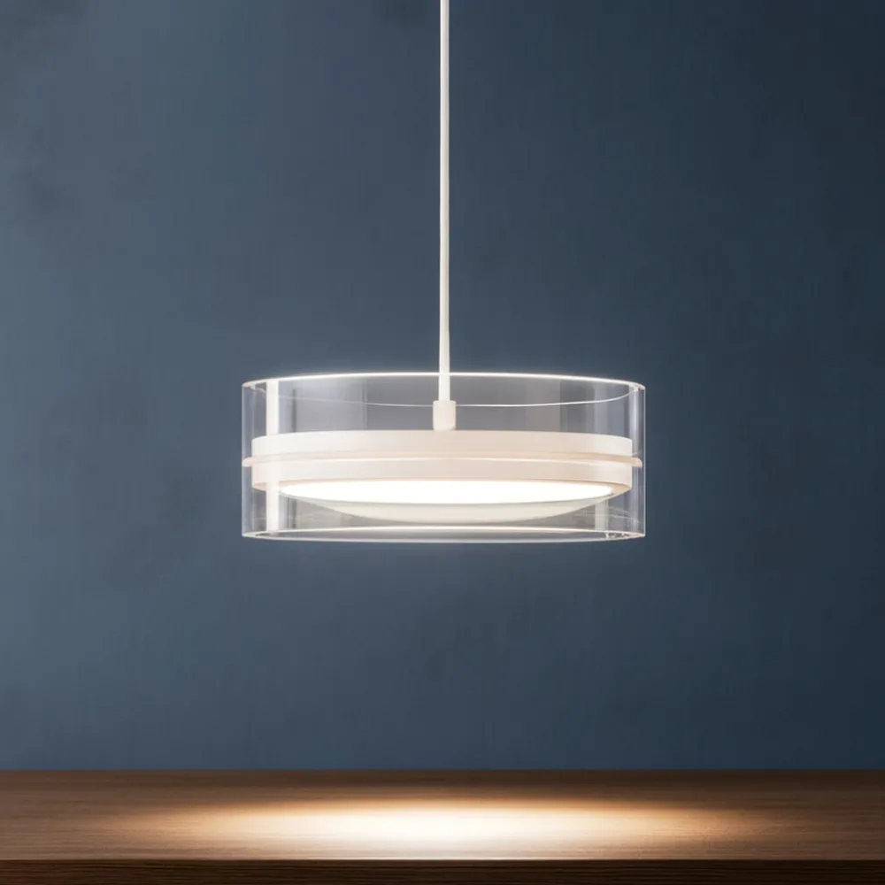 Lampadari Moderni-Perenz Illuminazione Lampadario aere perenz bianco 5 pendenti per sala da pranzo moderna