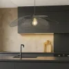 Lampadari Cucina-Selezionato da Mazzolaluce Lampadario a fiore per tavolo da cucina nero