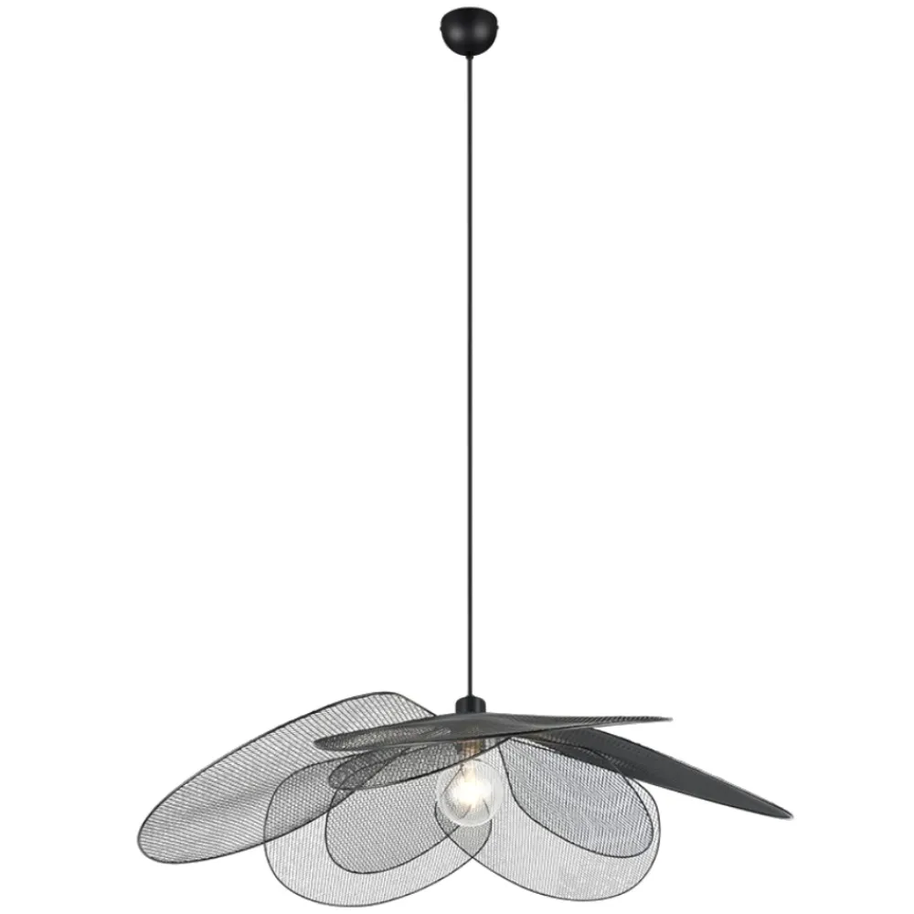 Lampadari Cucina-Selezionato da Mazzolaluce Lampadario a fiore per tavolo da cucina nero