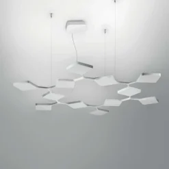 Lampadari Moderni-Stilnovo Lampadario a led 91w bianco moderno quad
