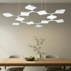 Lampadari Moderni-Stilnovo Lampadario a led 91w bianco moderno quad