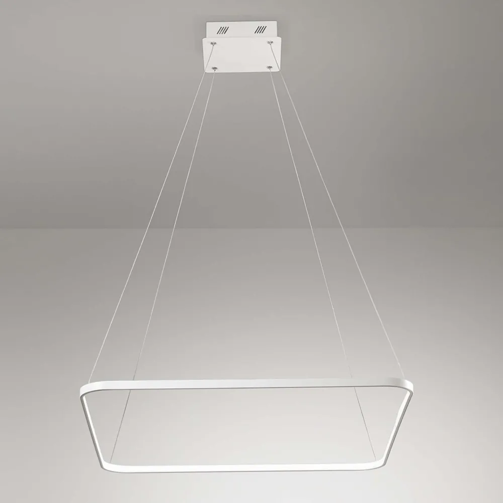 Lampadari Moderni-Affralux Lampadario a led 33w design moderno bianco aluring