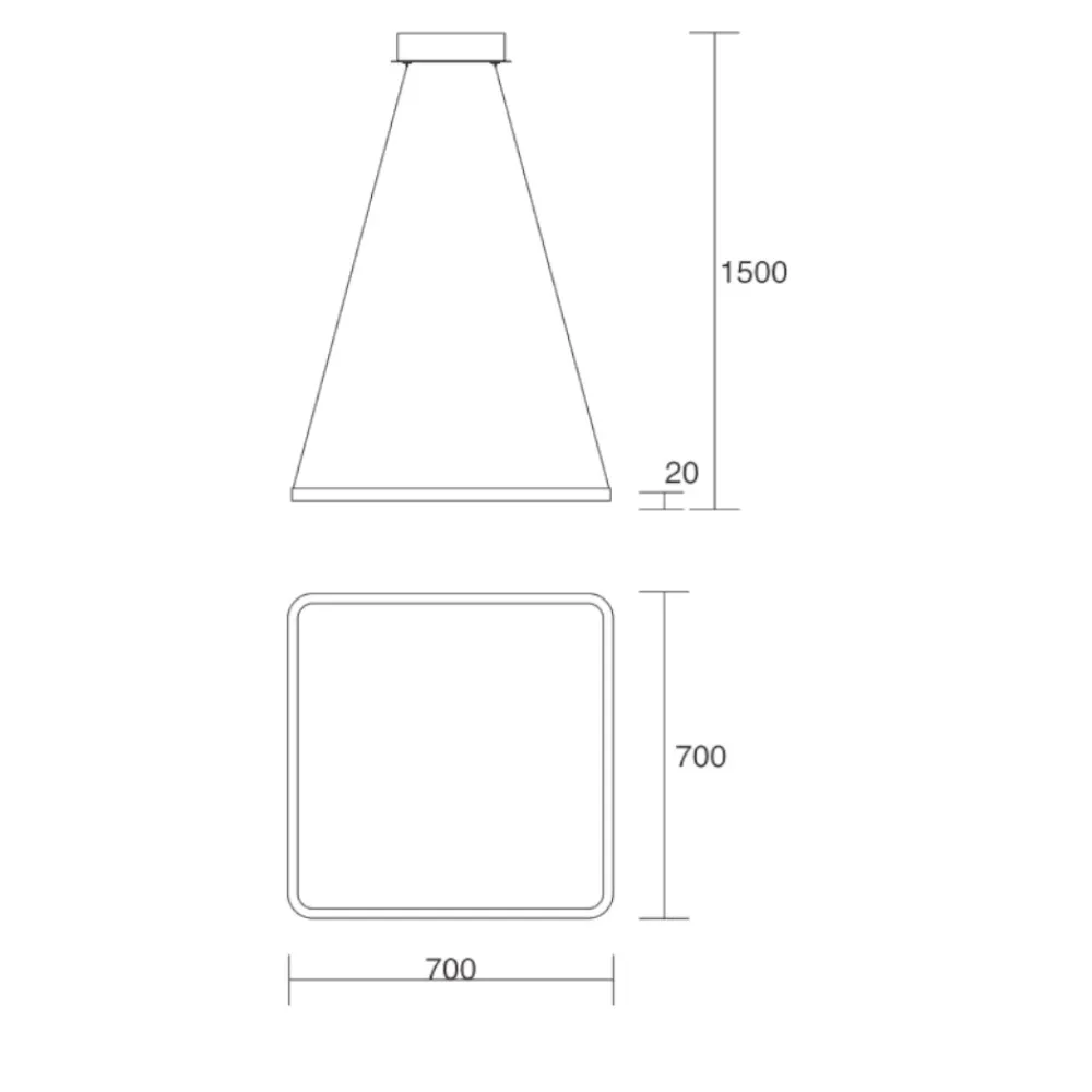 Lampadari Moderni-Affralux Lampadario a led 33w design moderno bianco aluring