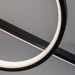 Lampadari Moderni-Selezionato da Mazzolaluce Lampadario a led 50w 3000k per soggiorno design moderno nero
