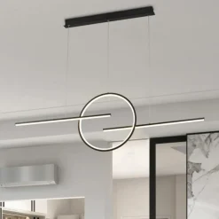 Lampadari Moderni-Selezionato da Mazzolaluce Lampadario a led 50w 3000k per soggiorno design moderno nero