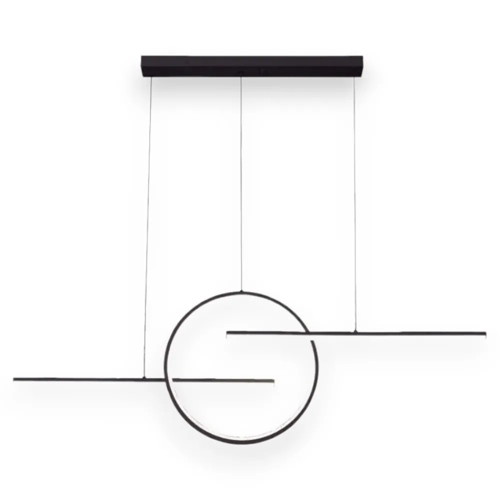 Lampadari Moderni-Selezionato da Mazzolaluce Lampadario a led 50w 3000k per soggiorno design moderno nero