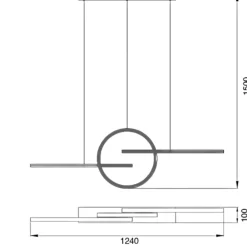 Lampadari Moderni-Selezionato da Mazzolaluce Lampadario a led 50w 3000k per soggiorno design moderno nero
