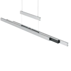 Lampadari Moderni-Selezionato da Mazzolaluce Lampadario allungabile moderno grigio led biemissione per tavolo da pranzo