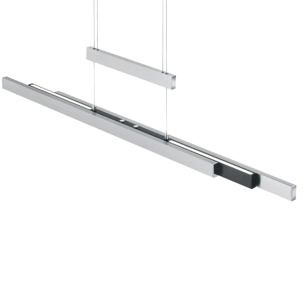 Lampadari Moderni-Selezionato da Mazzolaluce Lampadario allungabile moderno grigio led biemissione per tavolo da pranzo