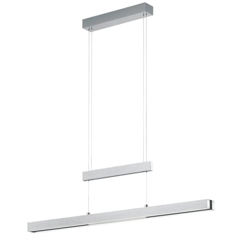 Lampadari Moderni-Selezionato da Mazzolaluce Lampadario allungabile moderno grigio led biemissione per tavolo da pranzo