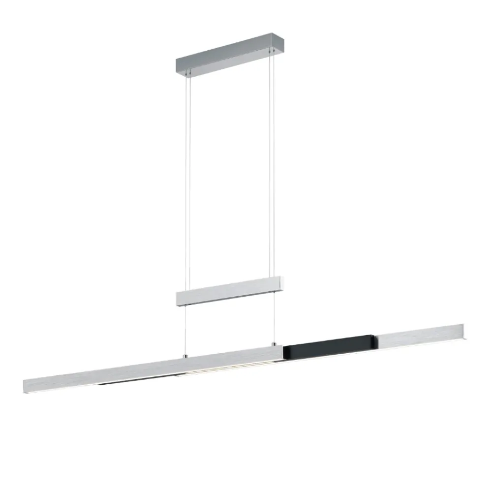 Lampadari Moderni-Selezionato da Mazzolaluce Lampadario allungabile moderno grigio led biemissione per tavolo da pranzo