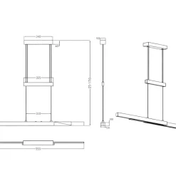 Lampadari Moderni-Selezionato da Mazzolaluce Lampadario allungabile moderno grigio led biemissione per tavolo da pranzo