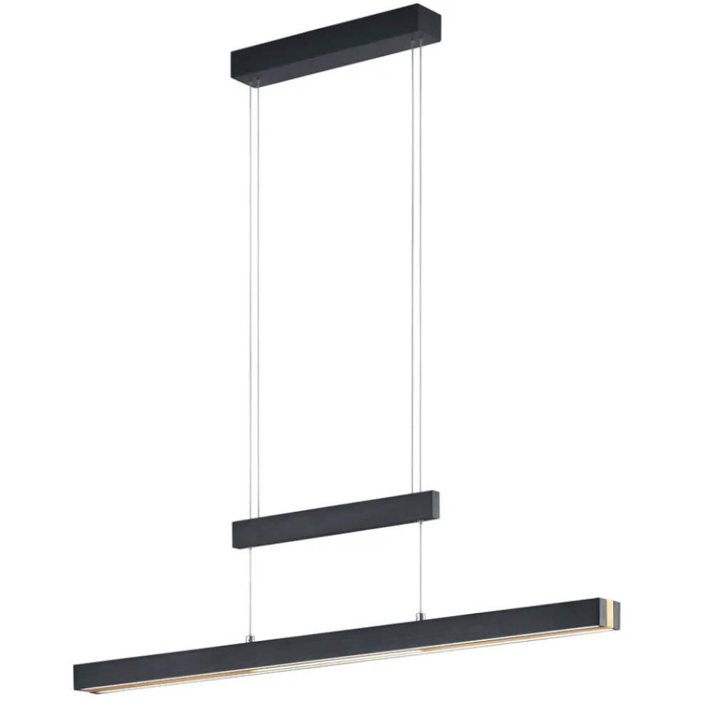 Lampadari Moderni-Selezionato da Mazzolaluce Lampadario allungabile moderno nero per tavoli da pranzo