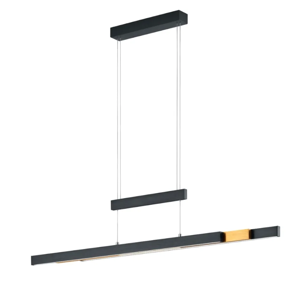 Lampadari Moderni-Selezionato da Mazzolaluce Lampadario allungabile moderno nero per tavoli da pranzo