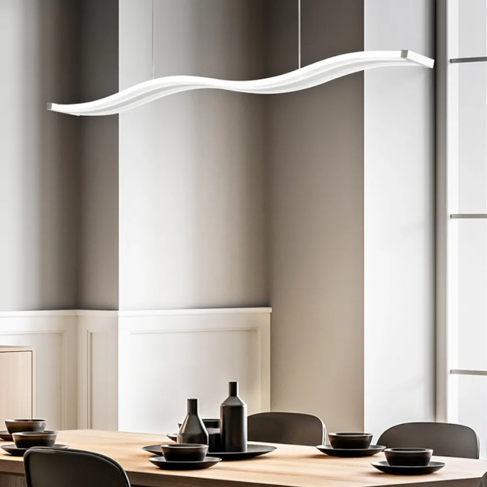 Lampadari Moderni-Perenz Illuminazione Lampadario allungato moderno per tavolo soggiorno perenz tape