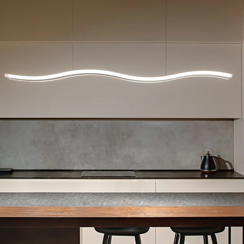 Lampadari Moderni-Perenz Illuminazione Lampadario allungato moderno per tavolo soggiorno perenz tape