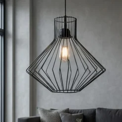 Lampadari Moderni-Ideal Lux Lampadario ampolla-4 sp1 nero moderno