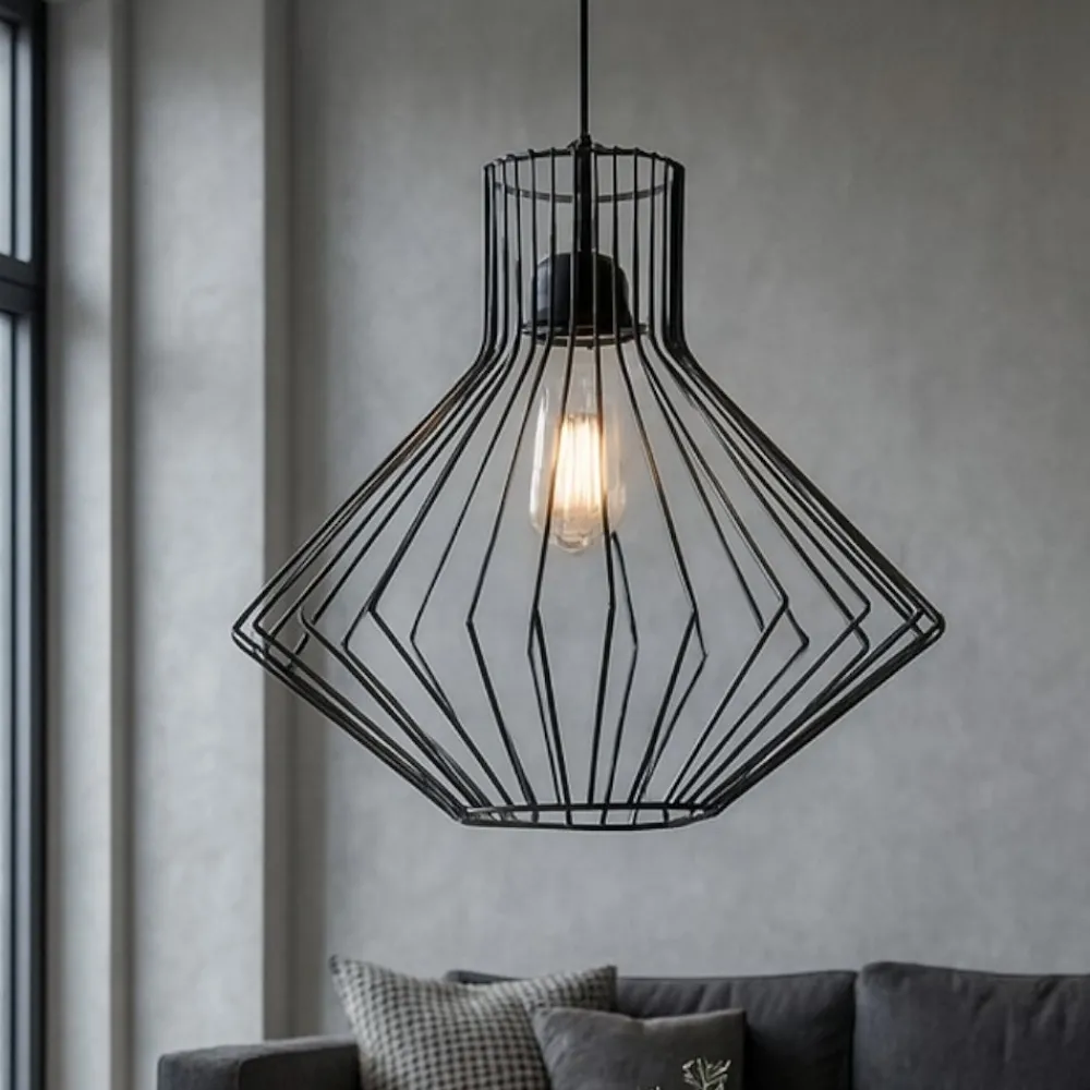 Lampadari Moderni-Ideal Lux Lampadario ampolla-4 sp1 nero moderno