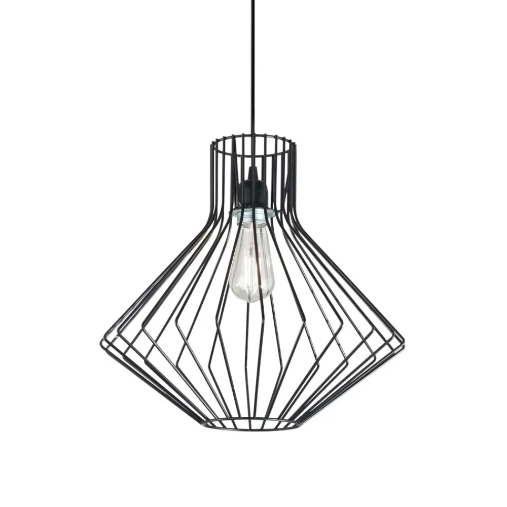 Lampadari Moderni-Ideal Lux Lampadario ampolla-4 sp1 nero moderno