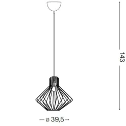 Lampadari Moderni-Ideal Lux Lampadario ampolla-4 sp1 nero moderno