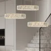 Lampadari Moderni-Selezionato da Mazzolaluce Lampadario 3 anelli di cristallo a sospensione per salotto