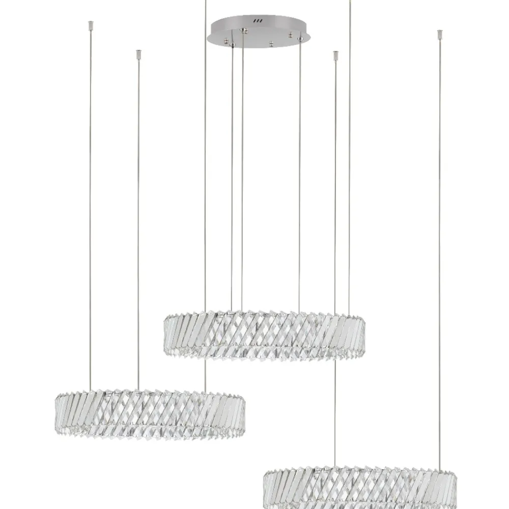 Lampadari Moderni-Selezionato da Mazzolaluce Lampadario 3 anelli di cristallo a sospensione per salotto