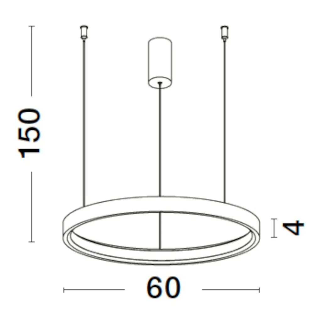 Lampadari Moderni-Selezionato da Mazzolaluce Lampadario anello a sospensione oro spazzolato led 40w 3000k moderno